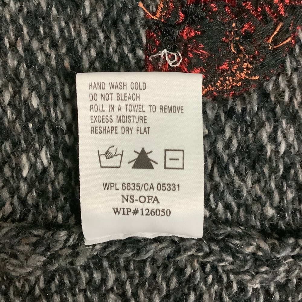 WOOLRICH “Black Heather” Wool Cardinal Sweater Vest SZ-S Petite - Picture 8 of 11